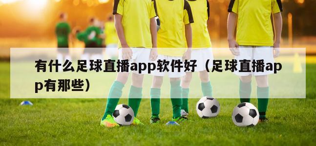 有什么足球直播app软件好（足球直播app有那些）