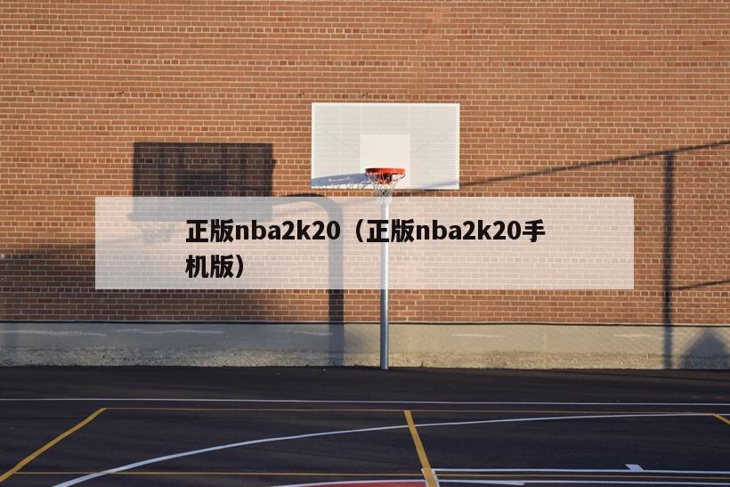 正版nba2k20（正版nba2k20手机版）